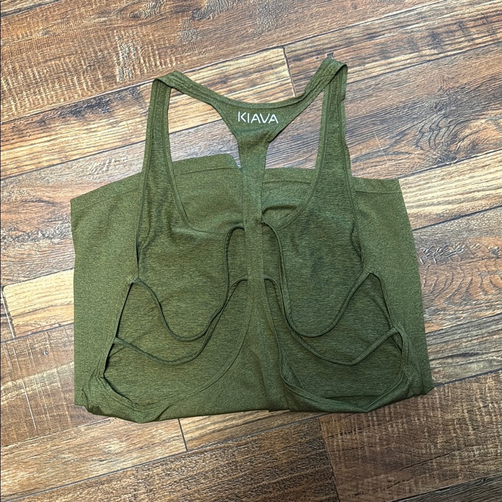 Kiava Olive Green suspension tank top